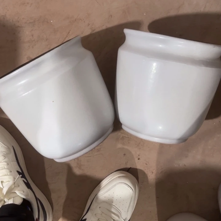 花盆紫砂口径20高度20两只小瑕疵