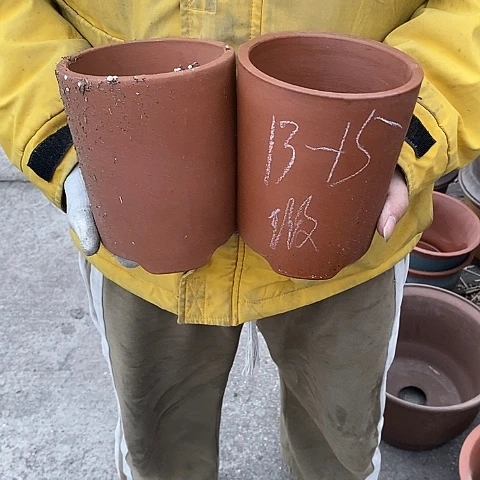 紫砂中国宜兴紫砂花盆，