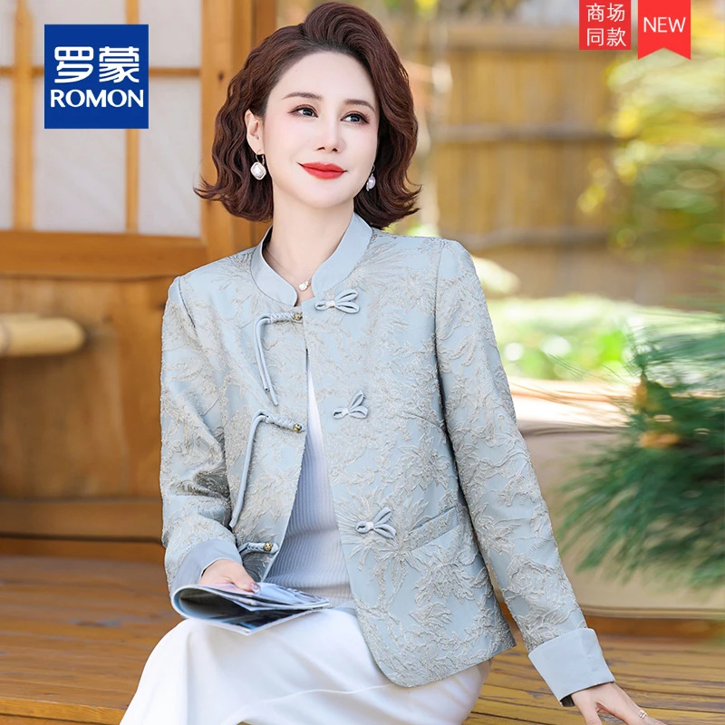 新中式妈妈春装外套气质国风唐装上衣2025新款中老年人春秋开衫女