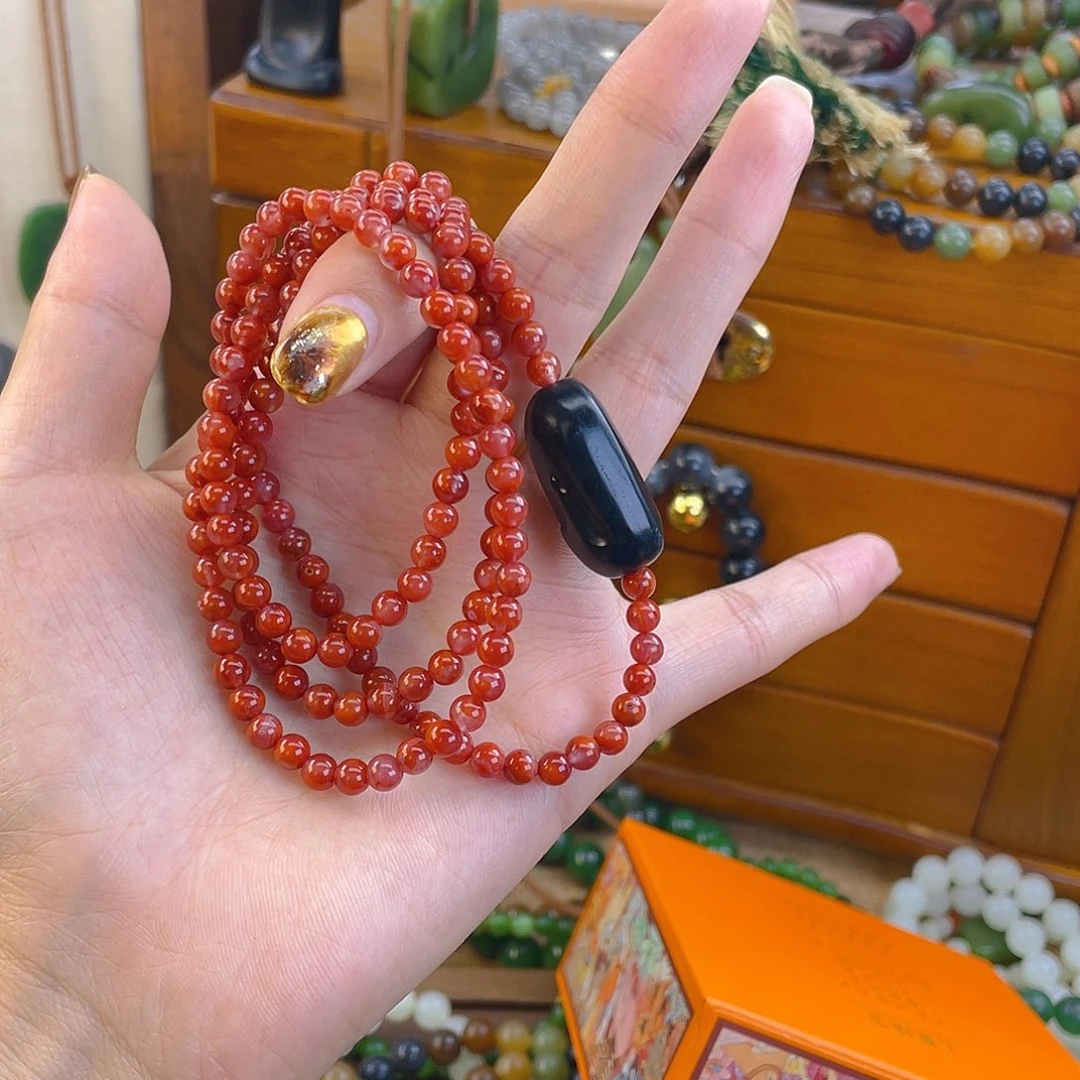 南红玛瑙未镶嵌手链