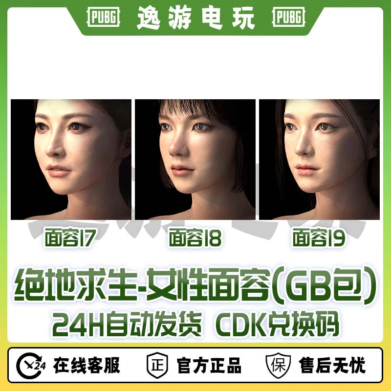 STEAM端游绝地求生女性面容CDK兑换码【GB包】