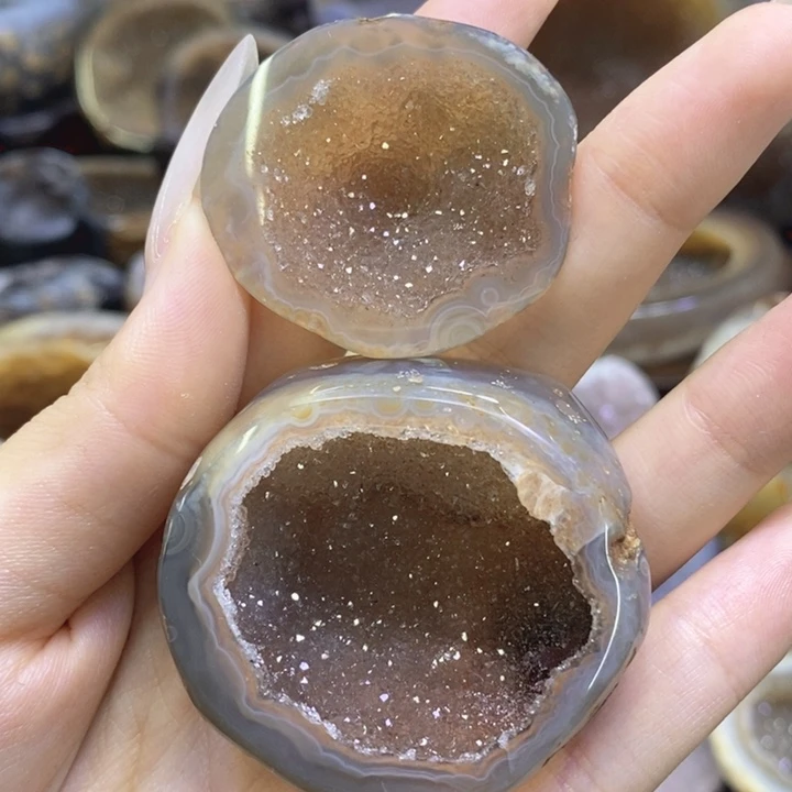 未镶嵌珠宝半成品紫晶红晶盆