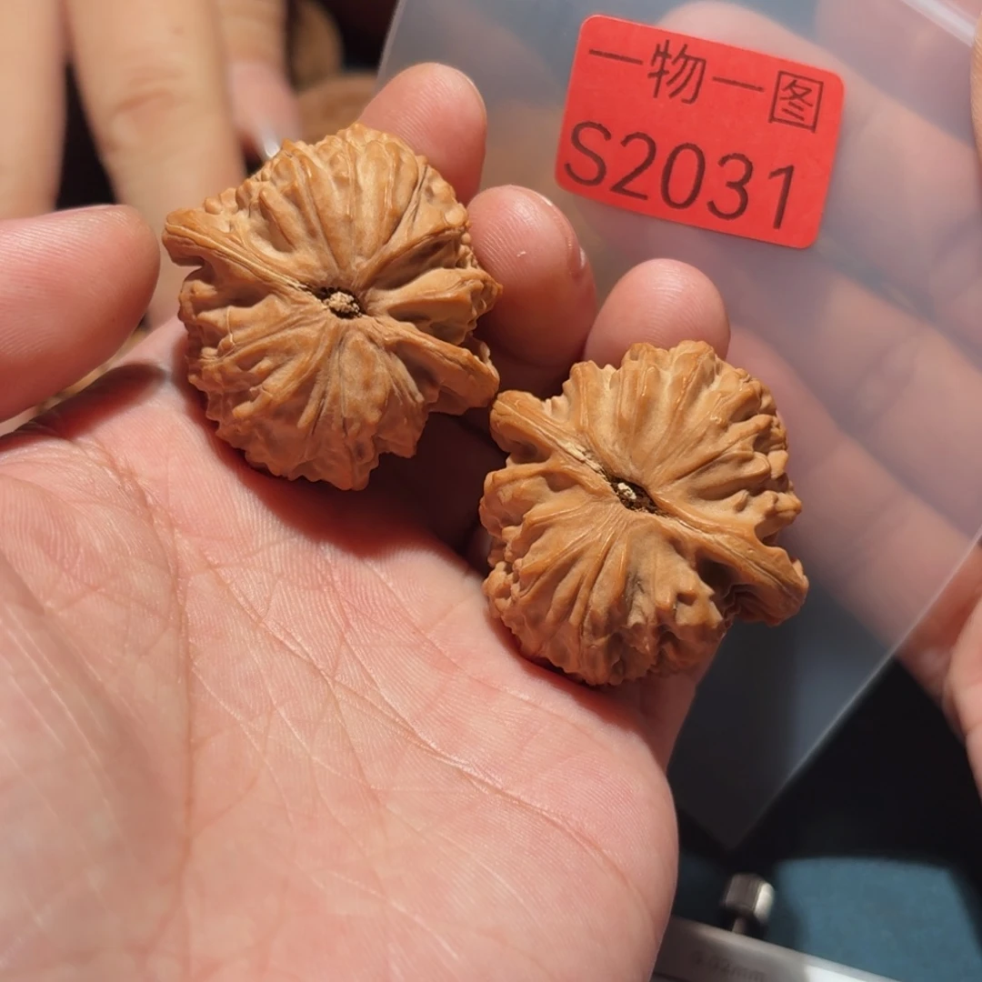 文玩核桃吊坠白狮子