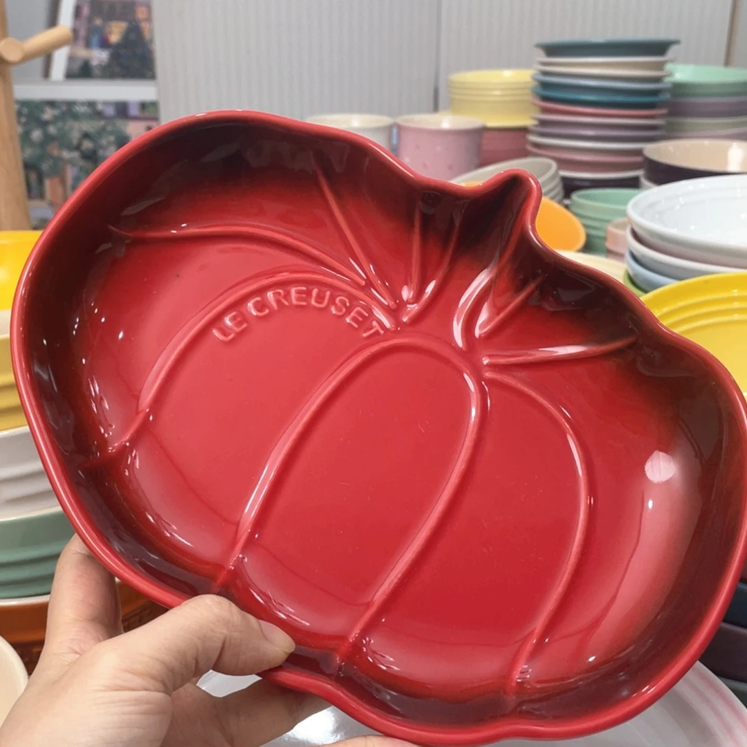 瓷片微瑕1个9英寸南瓜盘