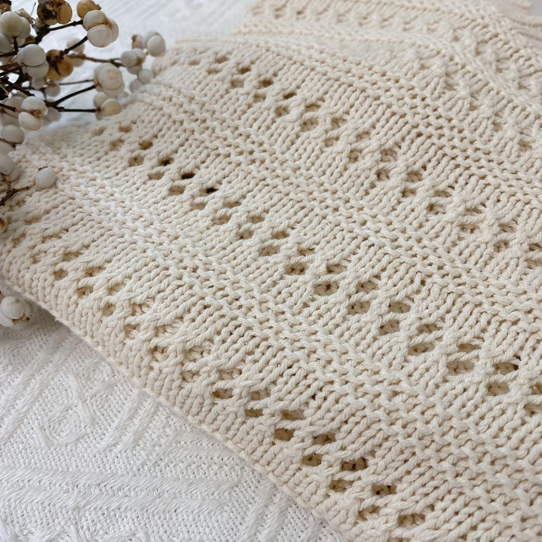 卡乐织 100%蚕丝线 小花点风格 中粗春夏秋编织线材40g/150米