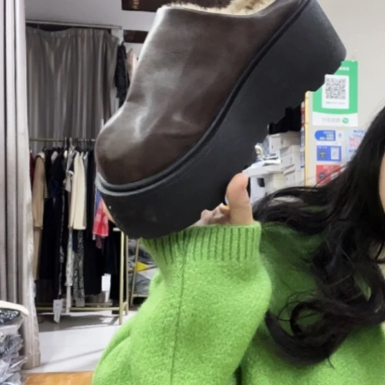 39码码数偏小棕色厚底拖