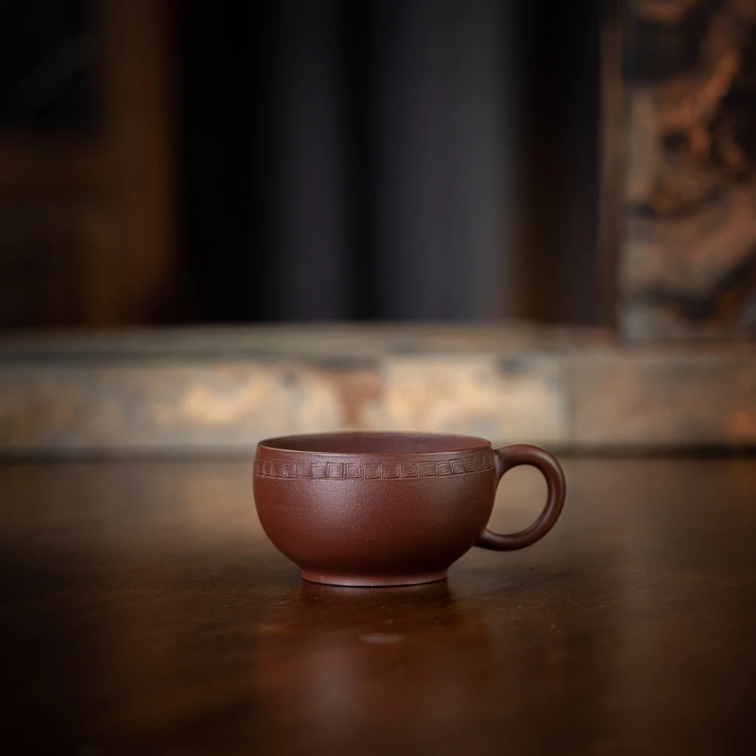 云肩如意杯 周乾制 底槽清 100cc 紫砂家用茶周边
