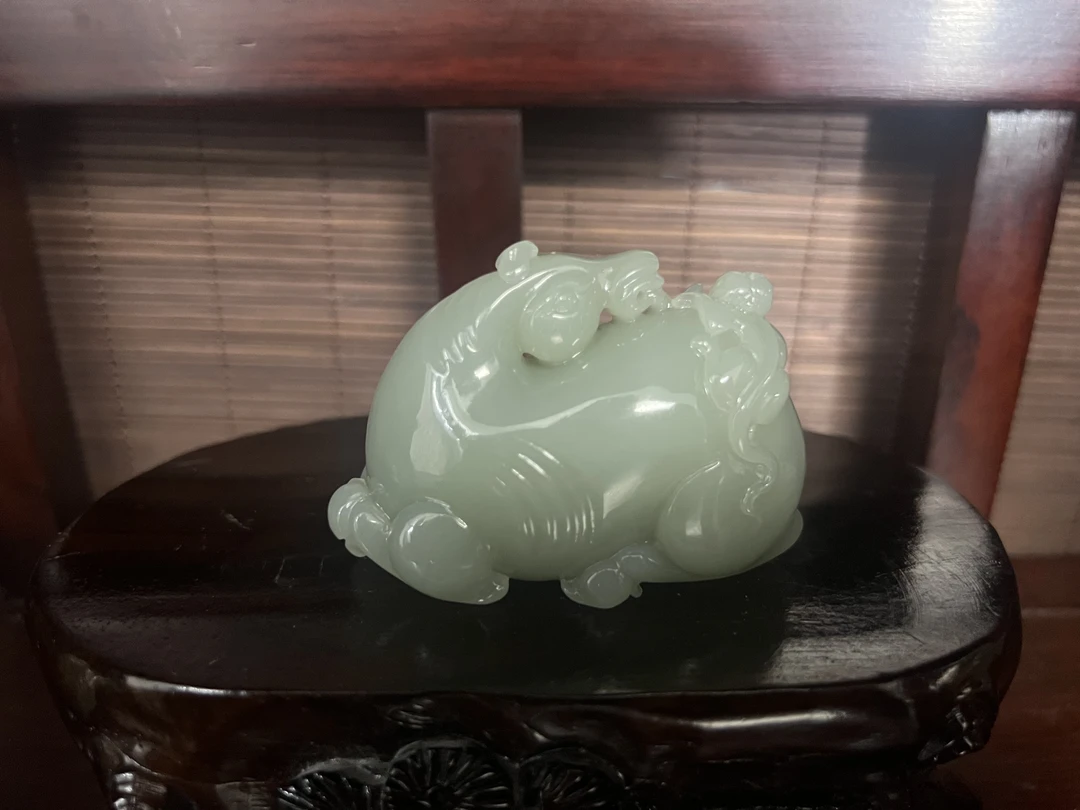 和田玉 马到功成把件摆件 正品