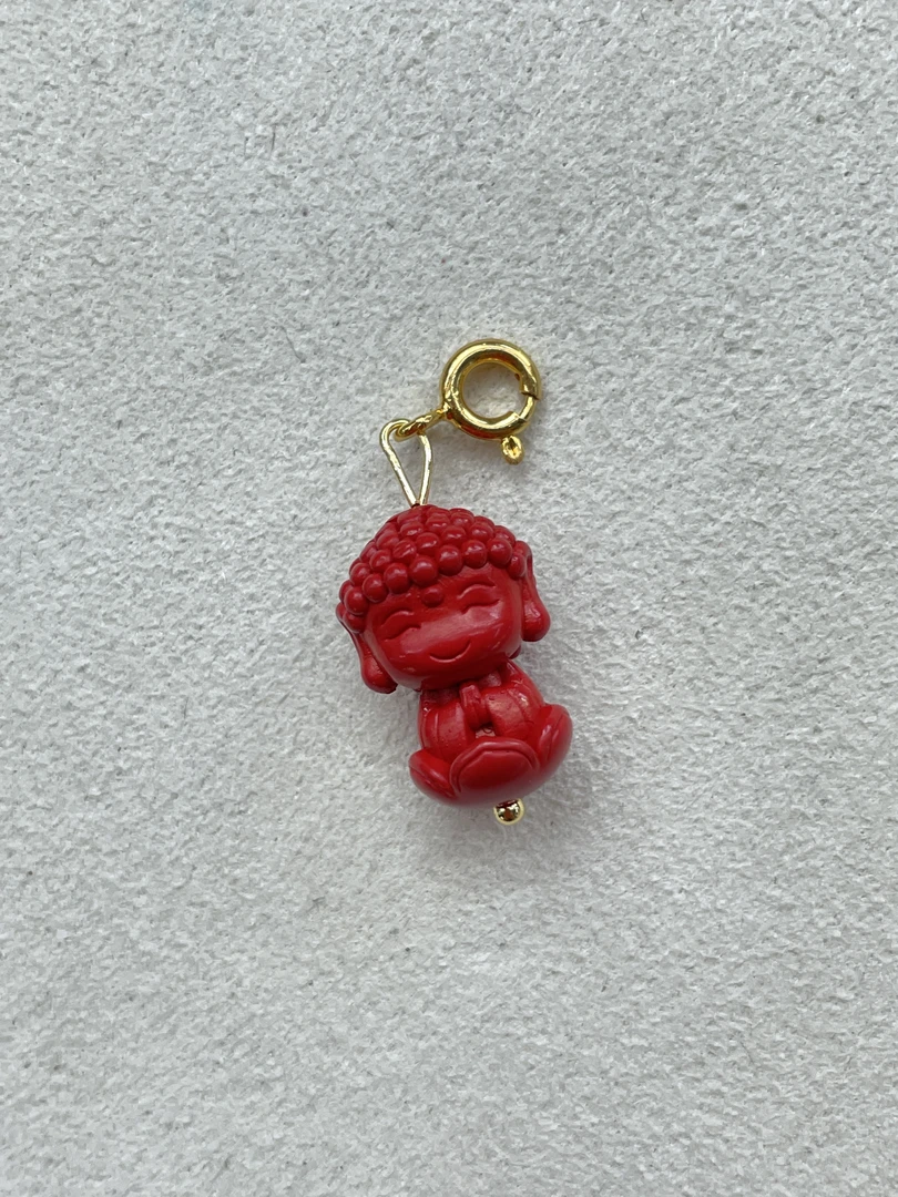 含辰砂工艺品朱砂宝宝佛莲花立体小配件挂件吊坠