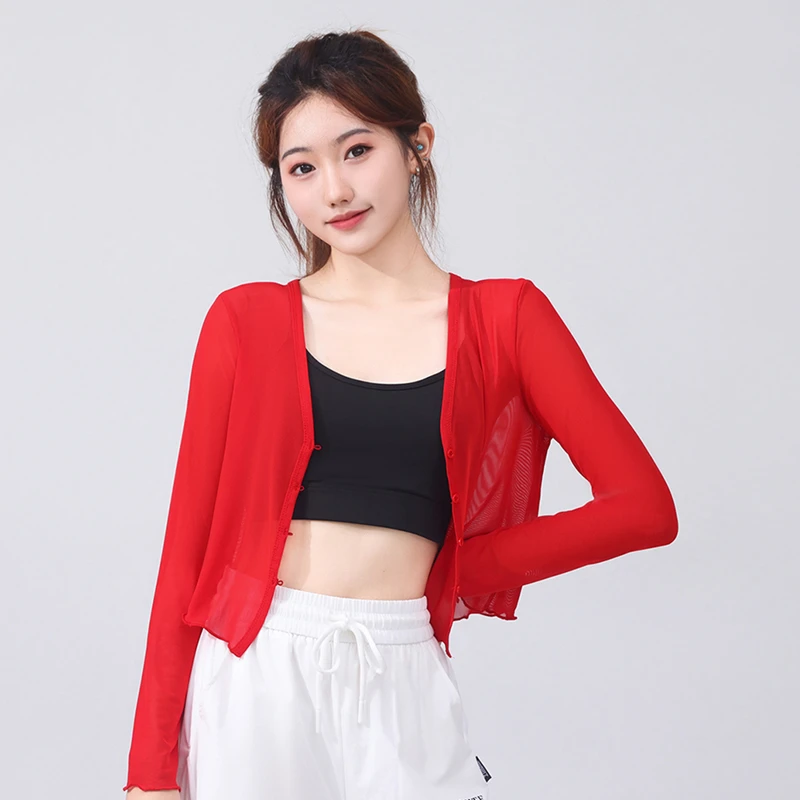XVRV木耳边夏季新款冰感防晒开衫透气冰爽运动户外百搭显瘦上衣