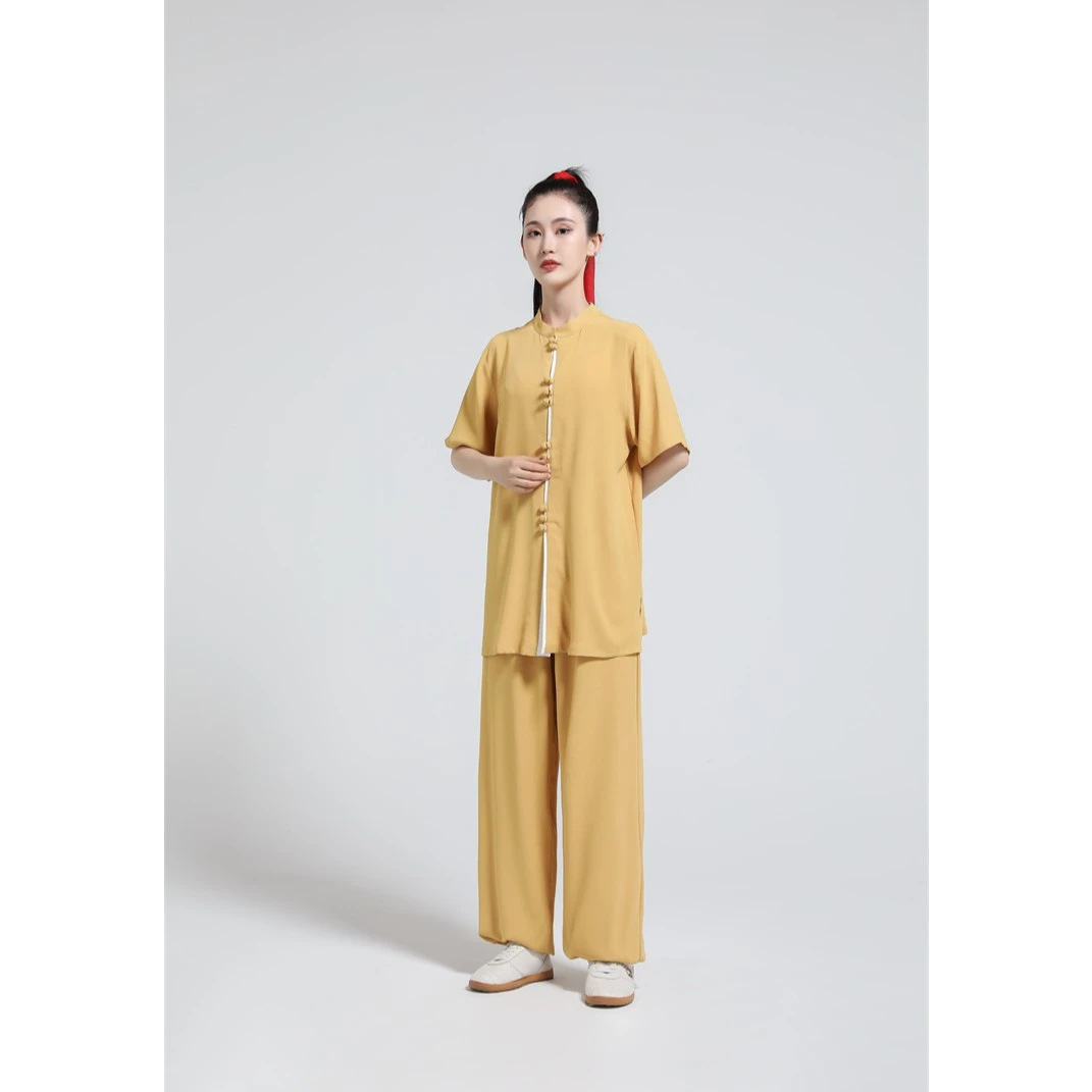 [[玥玥专属]]太极拳服冰丝麻弹力短袖八段锦太极服夏季高端时尚练