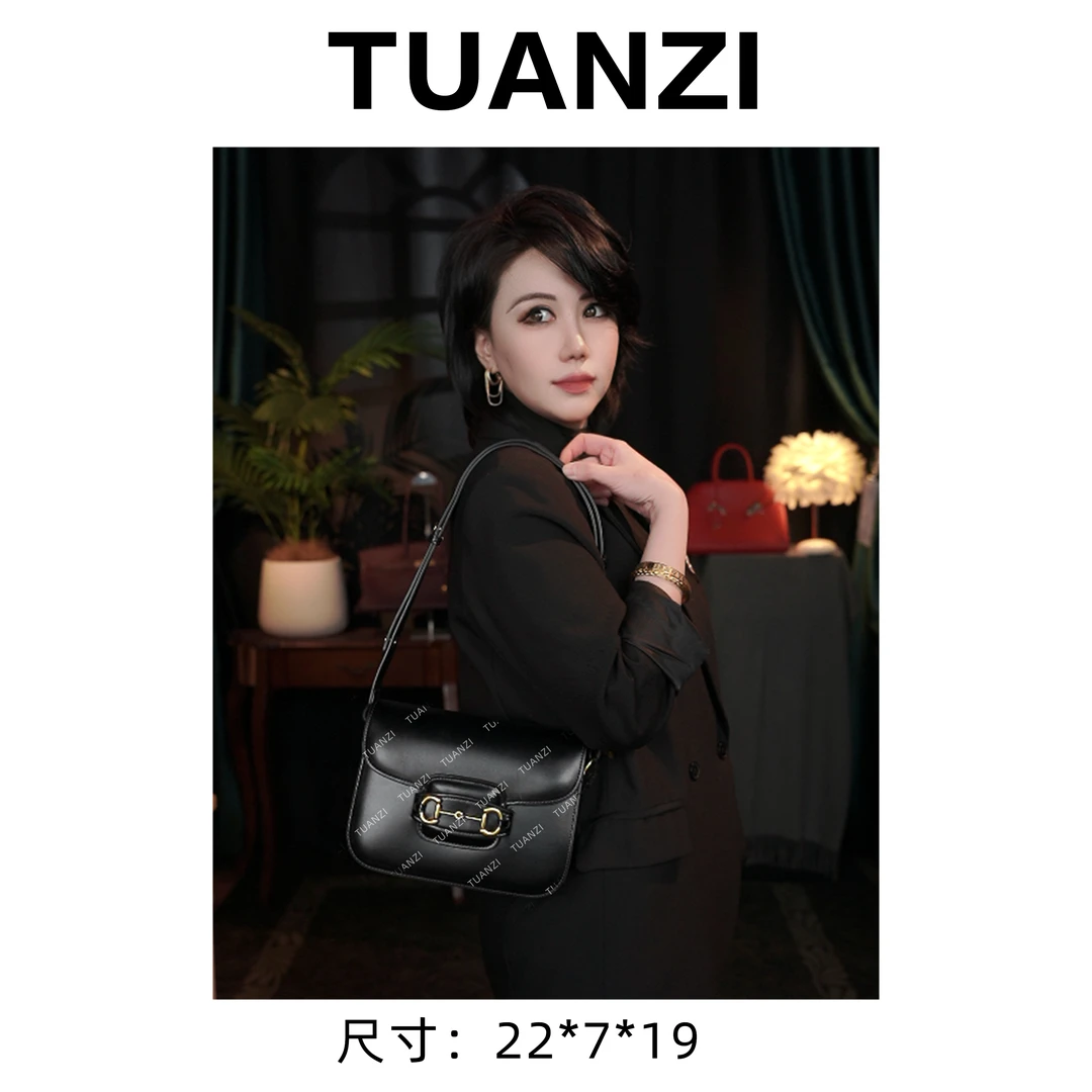 【高端玩家】新款百搭腋下包时尚斜跨女包 XKY-6895-黑色