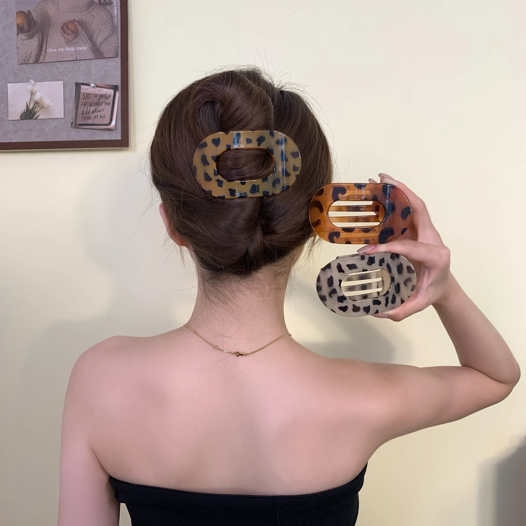 2025新款鲍鱼抓夹女后脑勺鸭嘴夹高级感扁平盘发夹头饰马尾夹发卡