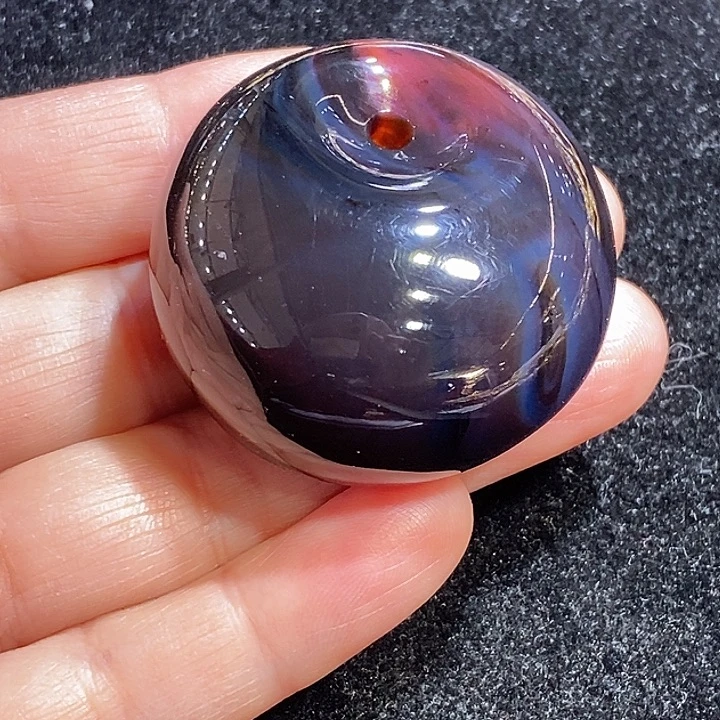 琥珀未镶嵌裸石紫罗兰公主扣