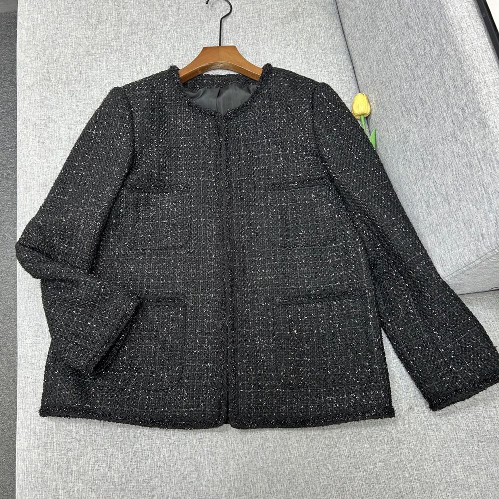 高货羊毛小香风外套春装新品复古气质小香风开衫外套