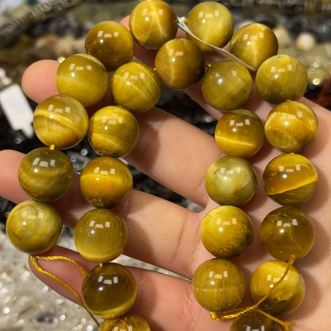 玛瑙/玉髓散珠金虎眼卡14