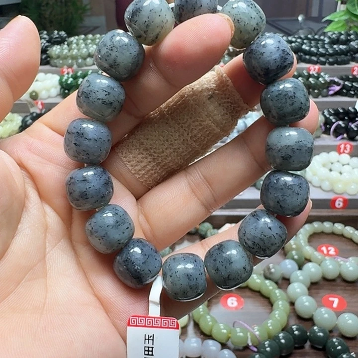 未镶嵌手链和田玉新疆青花老型卡14