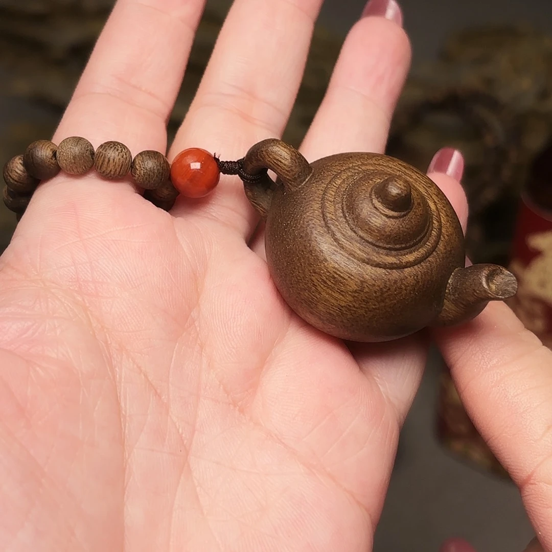 沉香吊坠越南芽庄黄棋楠吊坠➕白棋设计