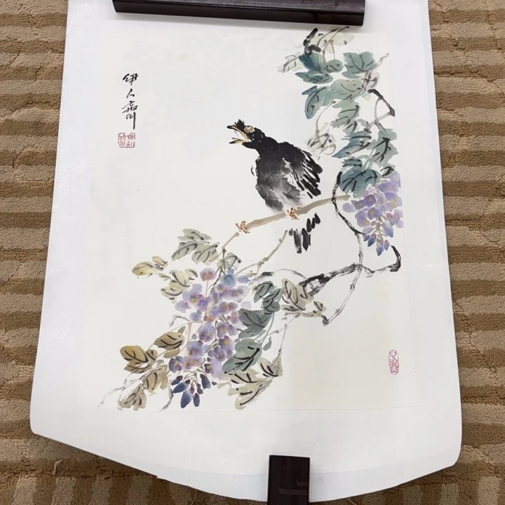 国画花鸟的翅膀和翅膀是