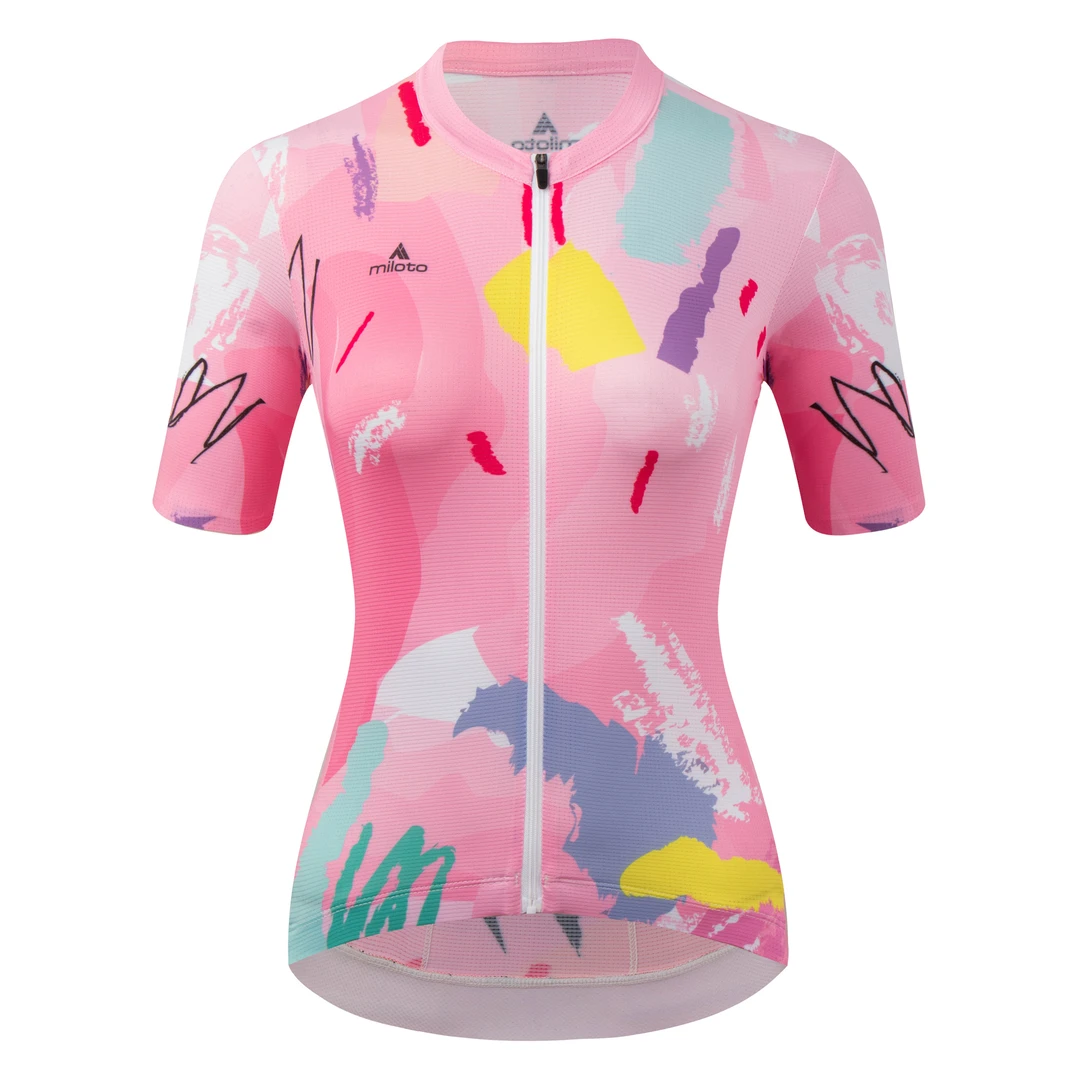 新款女士夏季骑行短袖爆款上衣吸湿排汗通勤山地公路自行车骑行服