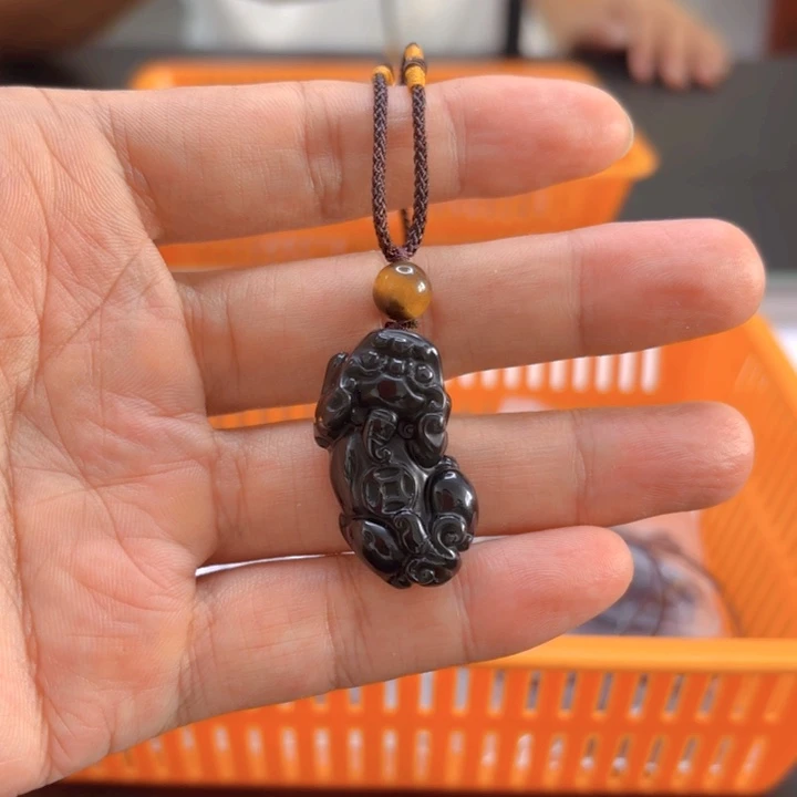 黑曜岩未镶嵌吊坠(不含链)