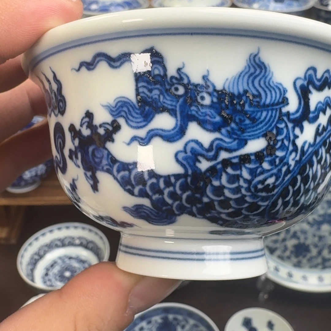 陶瓷杯子纯手工手绘柴窑