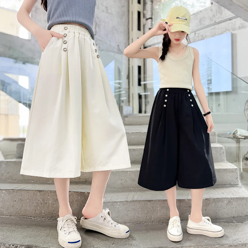 女童裤子夏季新款洋气儿童裙裤夏天薄款中大童宽松轻薄透气裤裙潮