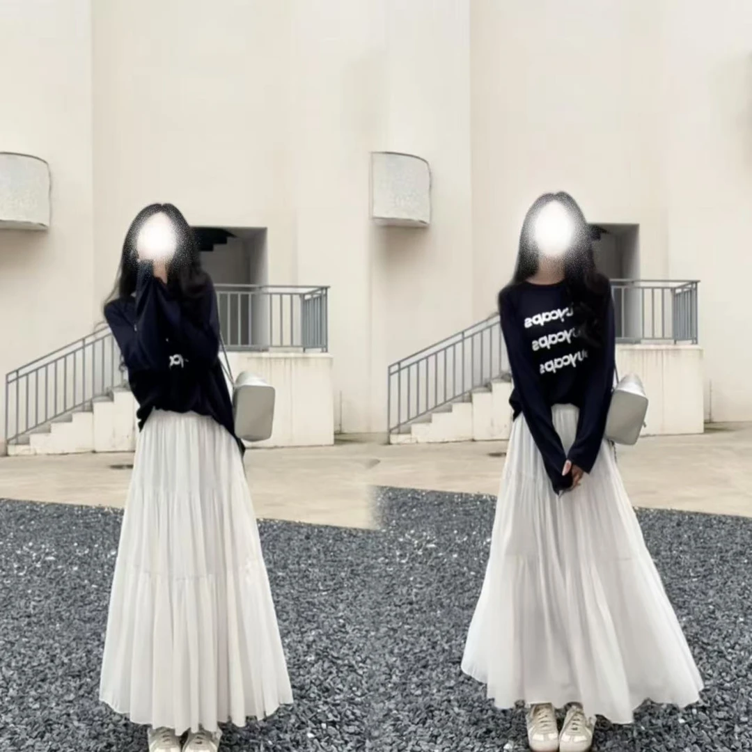 【高个子专属】 春夏必备白色半身长裙（两个裙长可选）