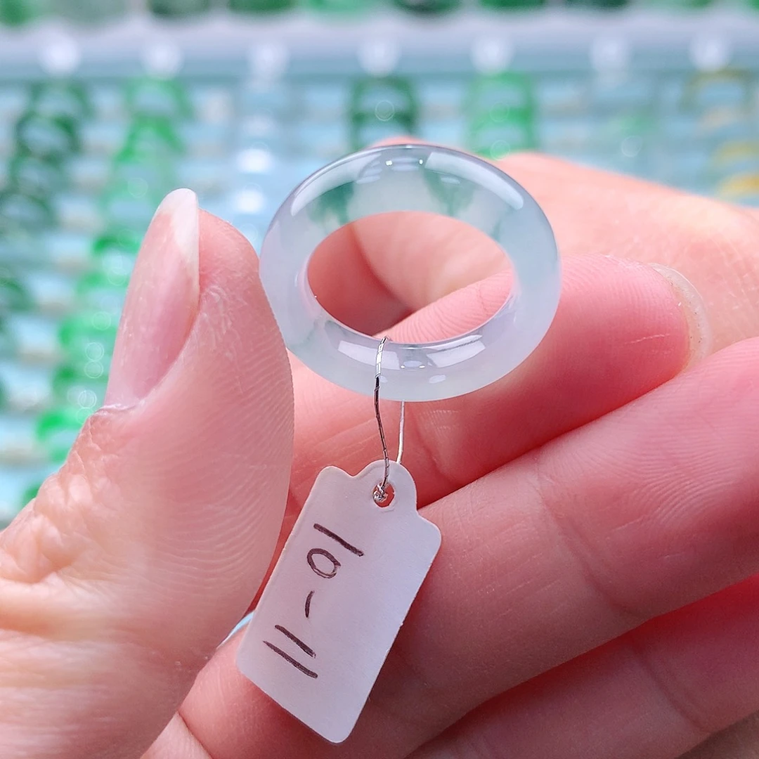 翡翠戒指未镶嵌A货缅甸翡翠