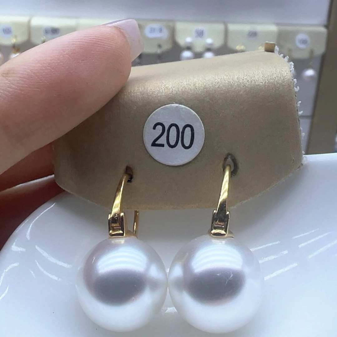 银S925镶嵌淡水珍珠耳饰