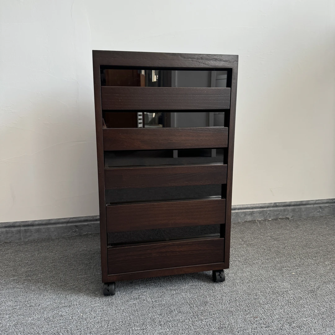 五斗柜极简风新中式艺术图案移动斗柜抽屉式家用