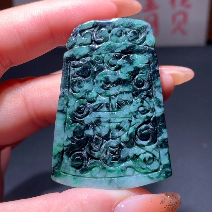 翡翠未镶嵌颈饰保真天然A货翡翠