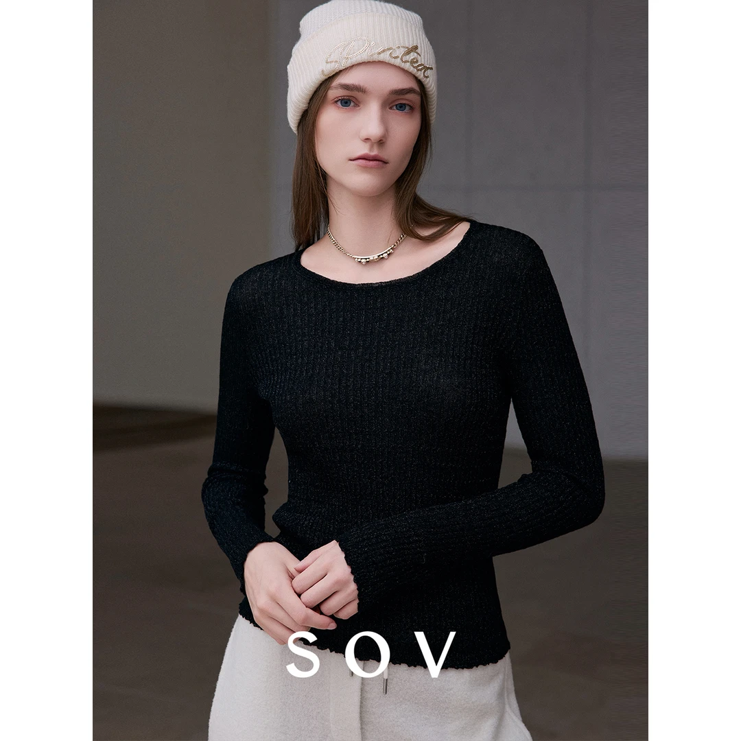 SOV "繁星衫" 至奢至软  特殊水溶羊毛纱线 超弹舒适百搭毛衫