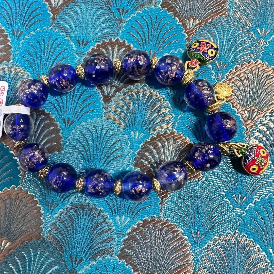 【器物炎灵 】金霸蓝紫色圆珠手串（不带礼盒）