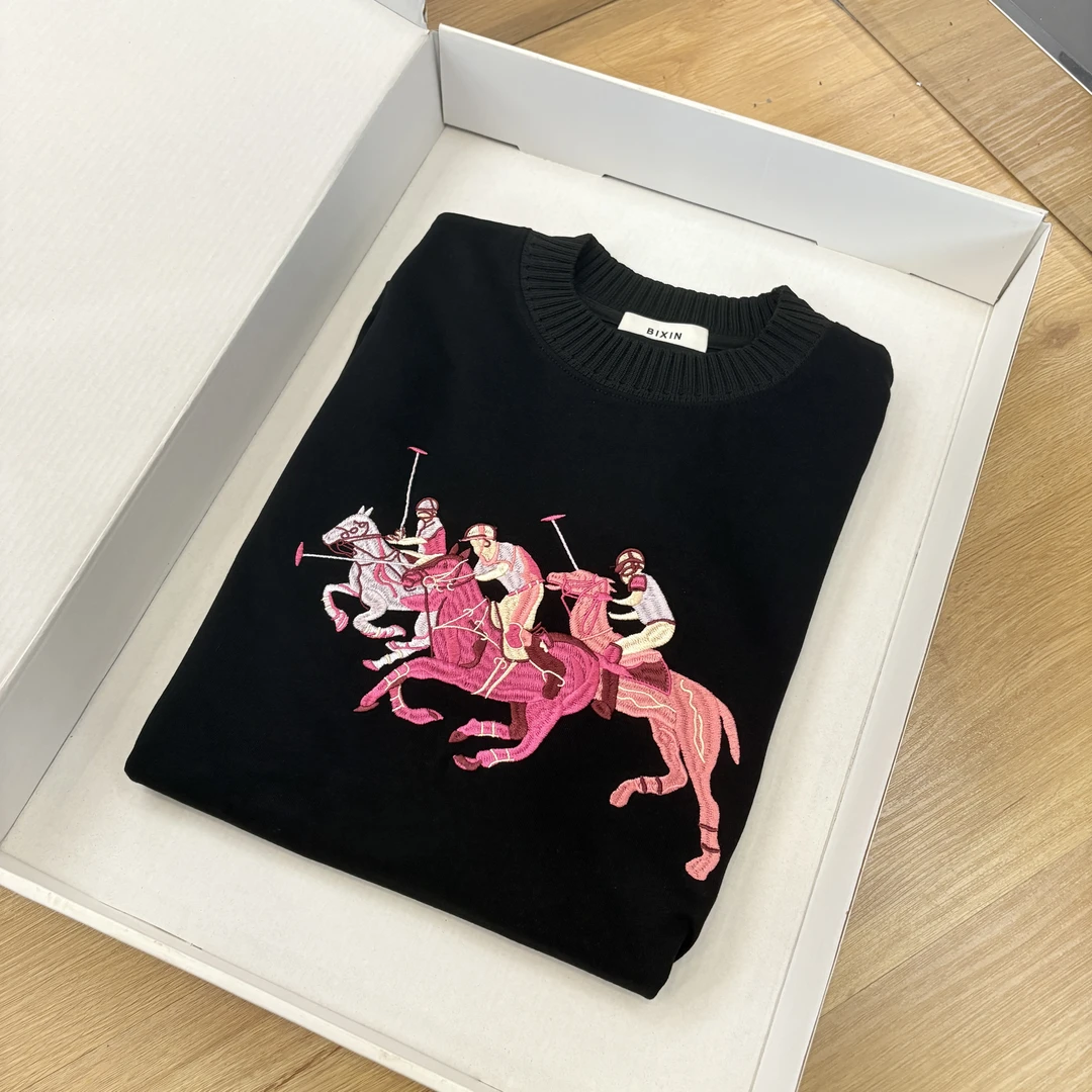 66【清货专场】2025夏季百搭轻奢潮流重工艺圆领T恤