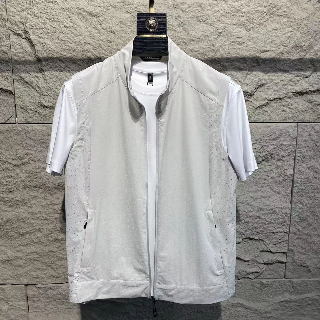 夏季新品男士马甲马甲透气凉爽男士夏季必备穿搭时尚轻奢大气