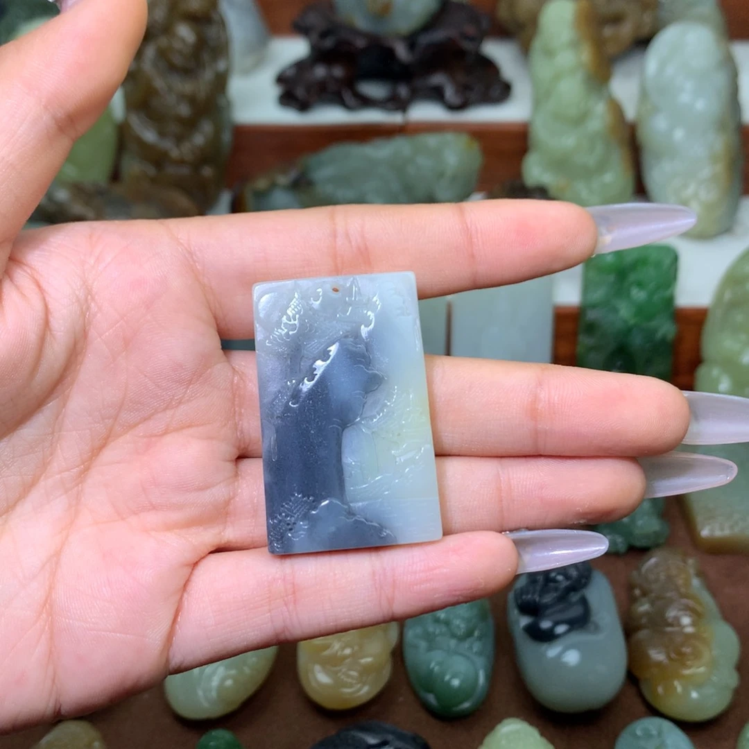 和田玉未镶嵌吊坠(不含链)