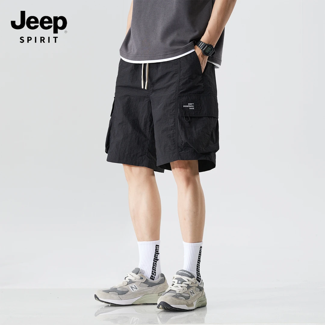 JEEP SPIRIT吉普男士短裤五分裤夏季新款大口袋工装裤潮男休闲裤H