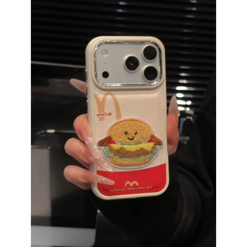 麦门适用苹果17pro手机壳16PM电镀皮纹15p华为mate70/p80小众创意