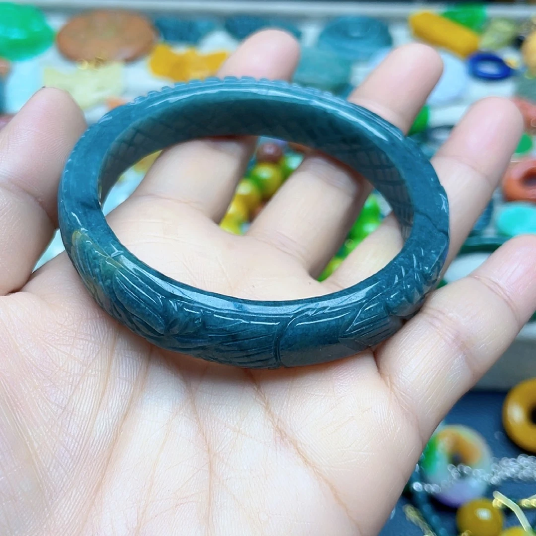 加***干石英石纯铜手镯57