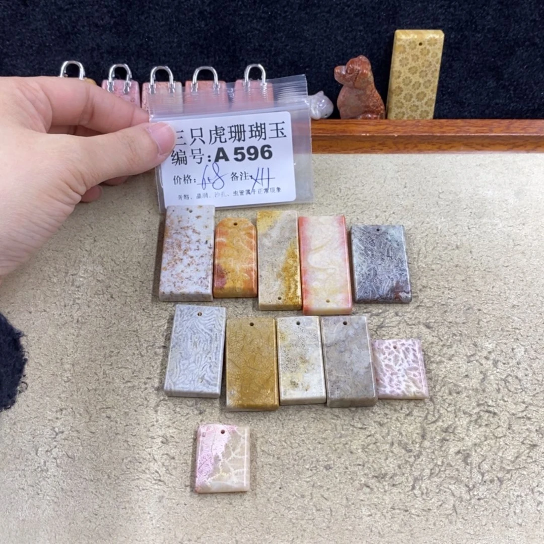 硅化珊瑚（珊瑚玉）1未镶嵌洋**圈