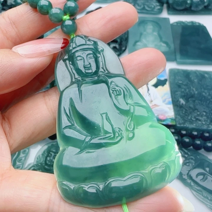 翡翠未镶嵌颈饰多样性发货天然A货翡翠