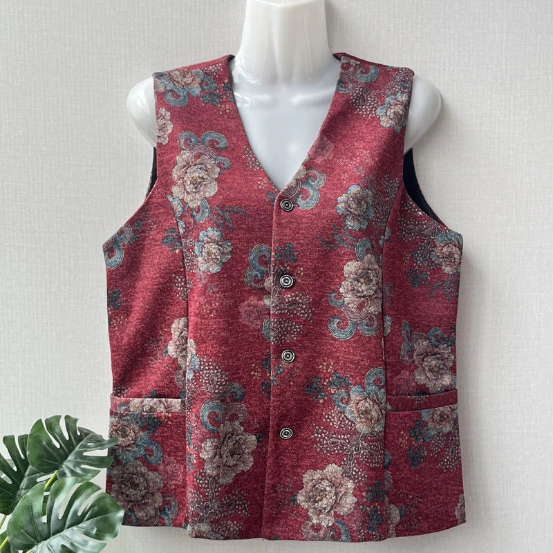 新款大码妈妈春夏马夹薄款外套50岁60岁中老年女装春秋奶奶马甲