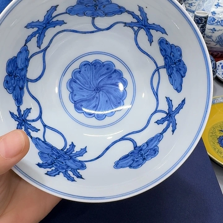 用***7摆件陶瓷制品纯手工青花碗