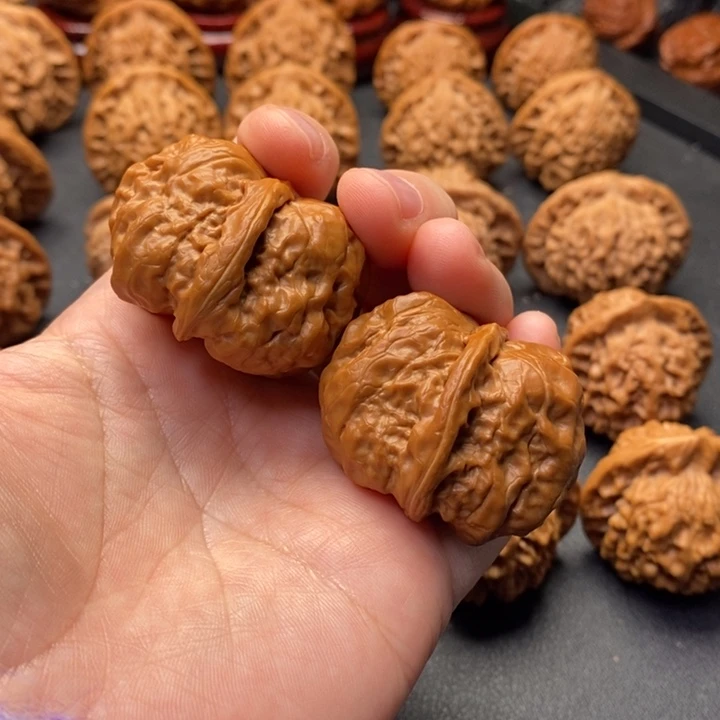 鼓***楠把件文玩核桃40石蛙