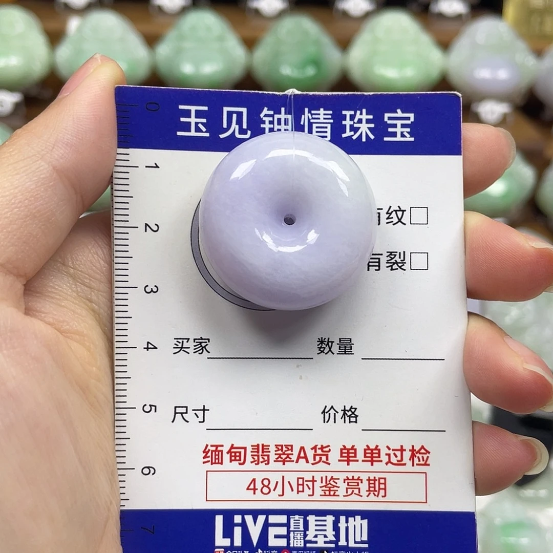 翡翠未镶嵌颈饰平安扣