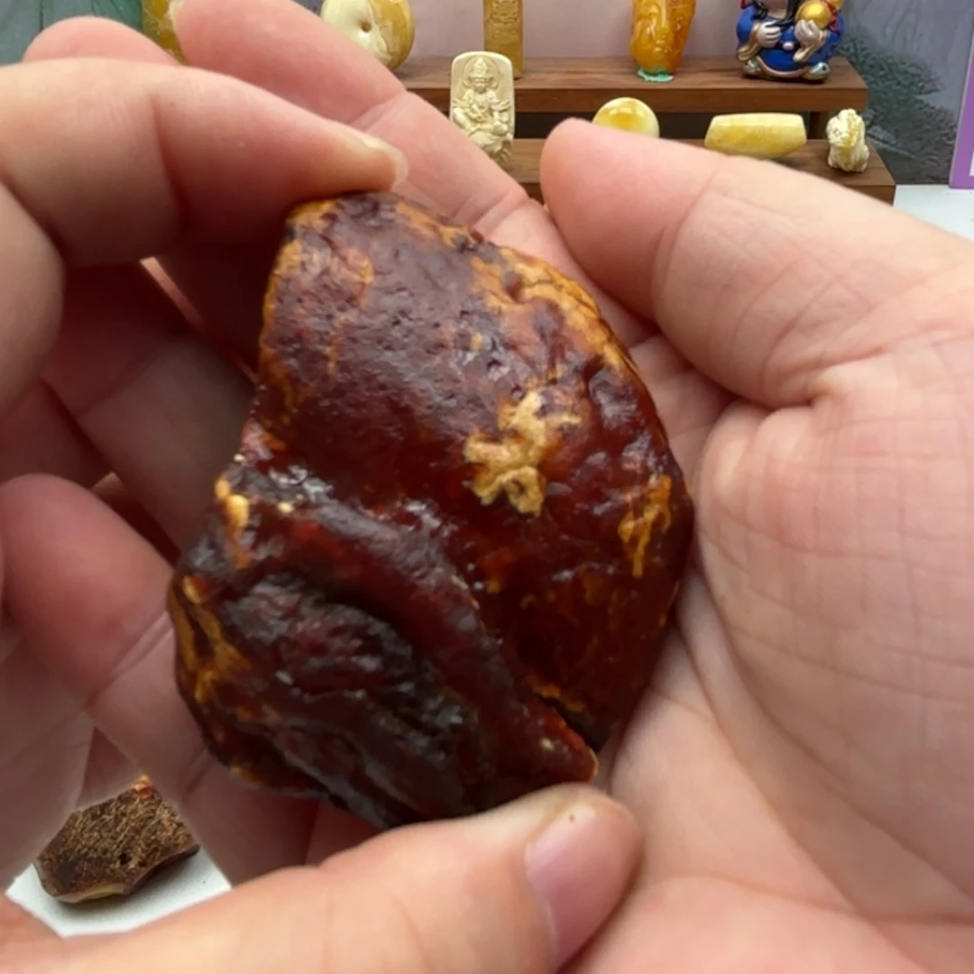 时***走定制琥珀未镶嵌蜜蜡