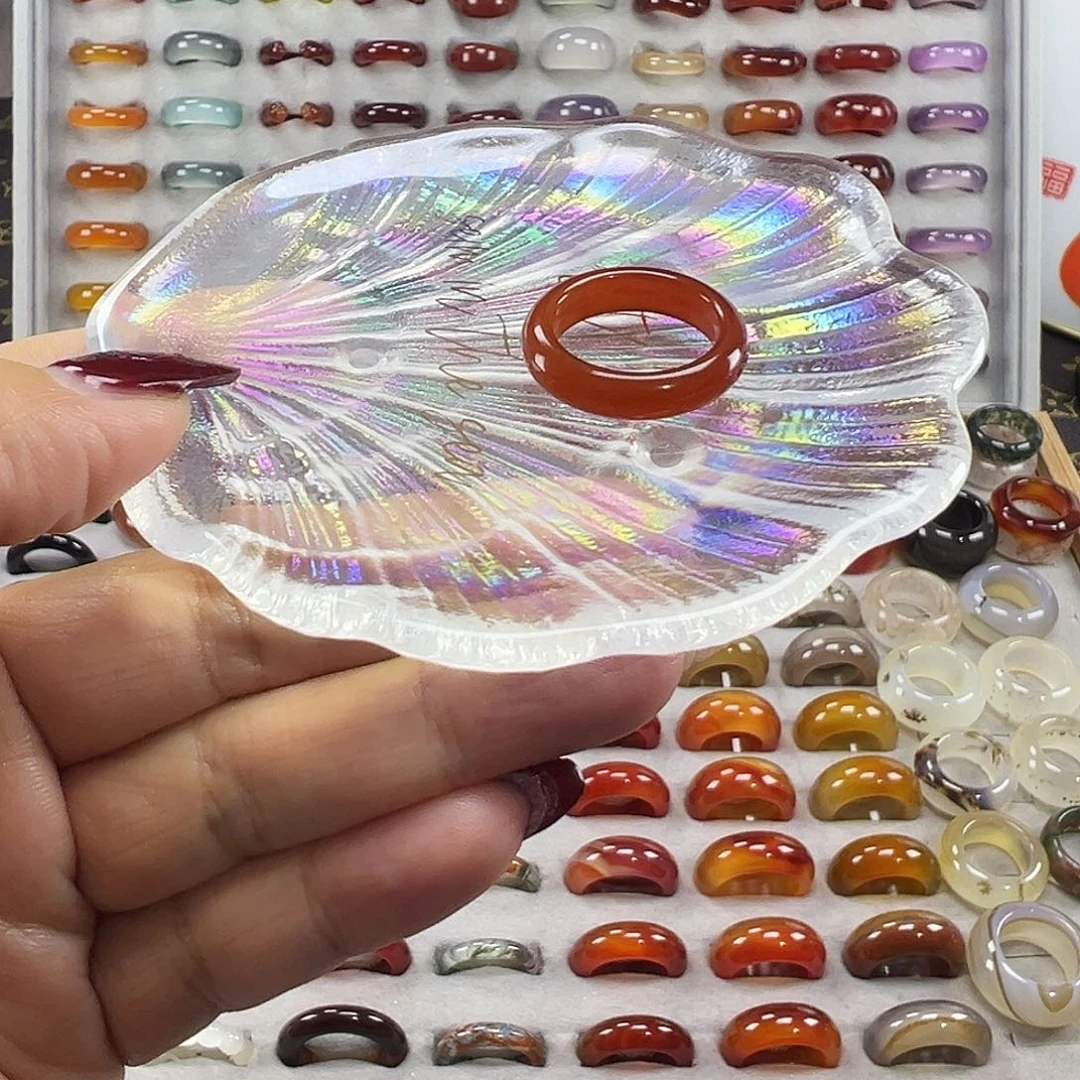 玛瑙/玉髓未镶嵌戒指B2不退换18港17+