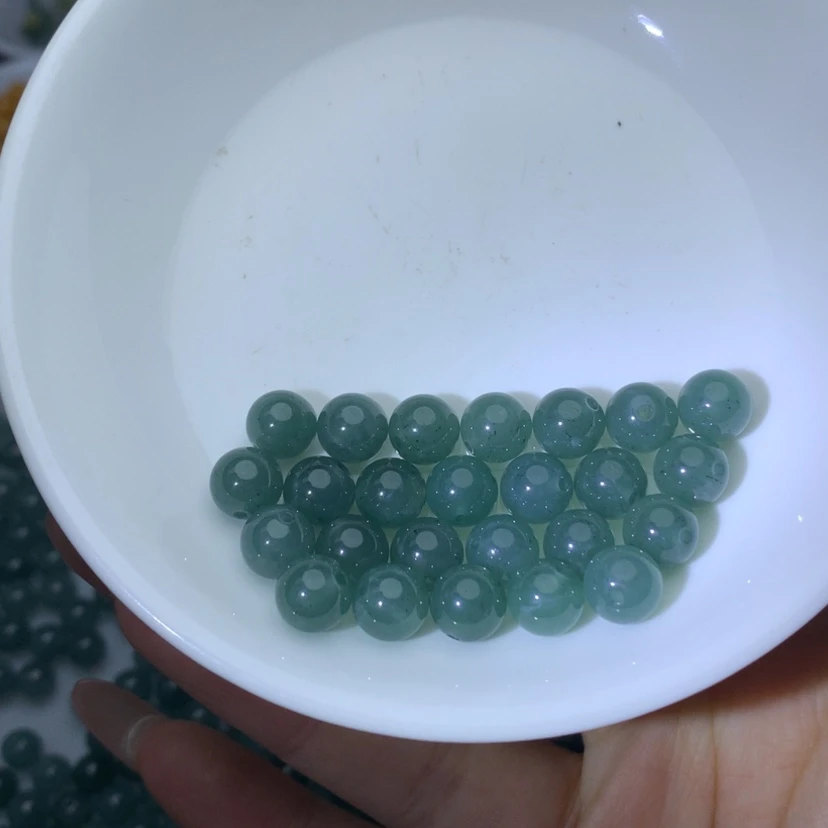 【闪购商品】翡翠手链未镶嵌卡8冰蓝水13颗 手链拍2单！