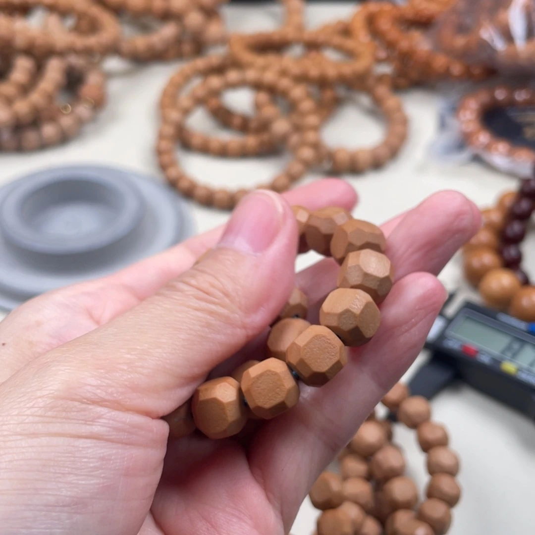 猴头核桃手串泛油微瑕星图六方52